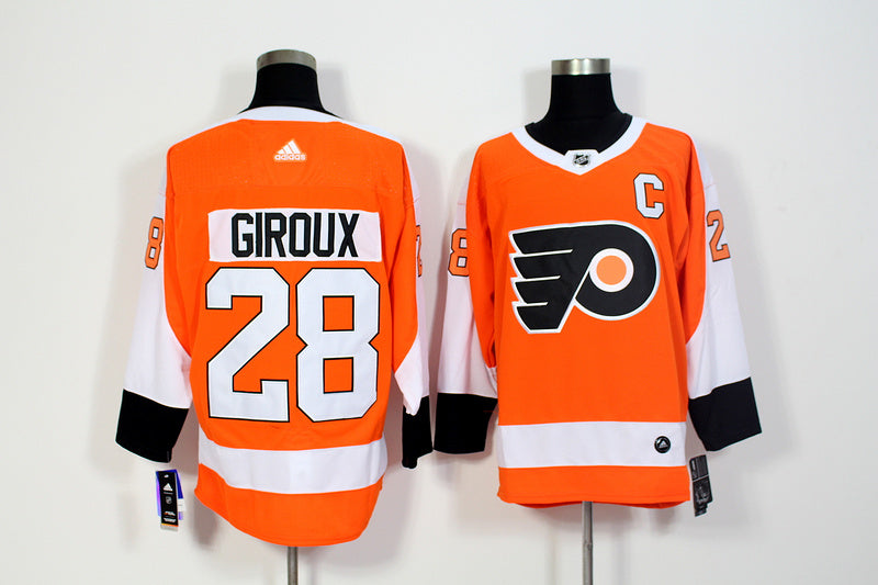 Men's Philadelphia Flyers Claude Giroux #28 Orange Player Game Jersey