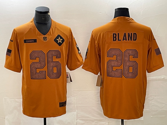 Men's Dallas Cowboys DaRon Bland #26 Brown 2023 Salute To Service Retired Player Limited Jersey