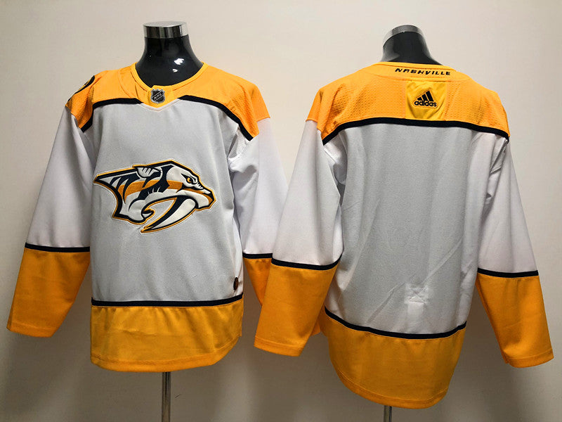 Men's Nashville Predators White Away Authentic Blank Jersey