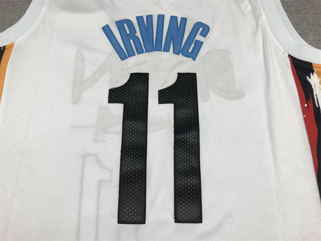 Men's Brooklyn Nets Kyrie Irving #11 White 2022/23 Swingman Jersey - City Edition