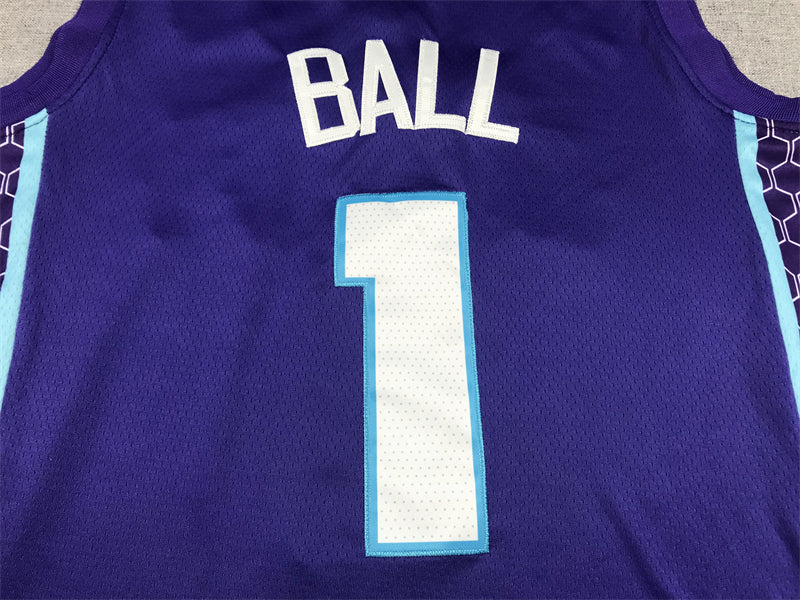 Men's Charlotte Hornets LaMelo Ball #1 Purple 2022/23 Swingman Jersey - Statement Edition