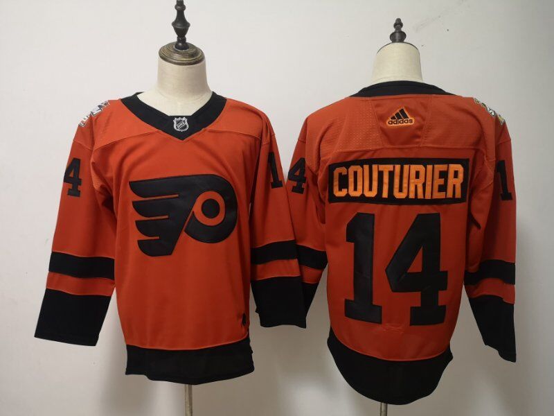 Men's Philadelphia Flyers Sean Couturier #14 Orange Player Jersey