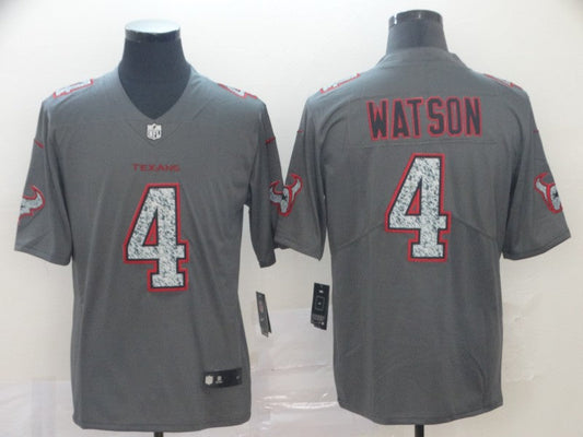 Men's Houston Texans Deshaun Watson #4 Gray Game Player Jersey