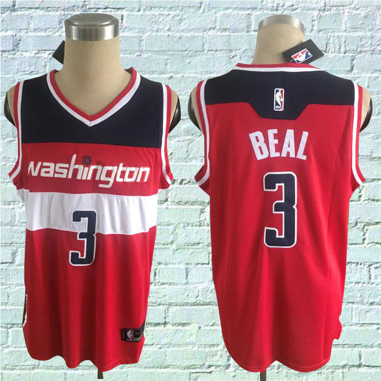 Men's Washington Wizards Bradley Beal #3 NBA Red Replica Jersey