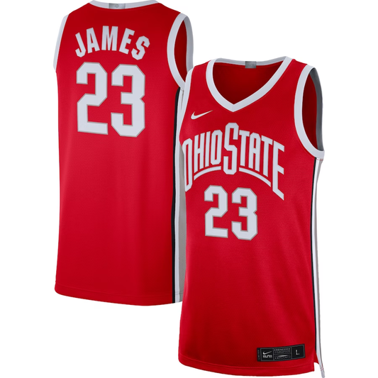 Men's Ohio State Buckeyes LeBron James #23 Scarlet Player Game Jersey