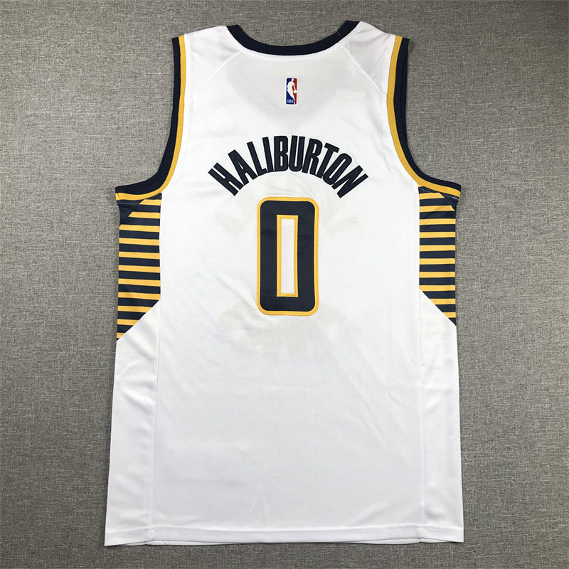 Men's Indiana Pacers Tyrese Haliburton #0 White Swingman Jersey - Association Edition