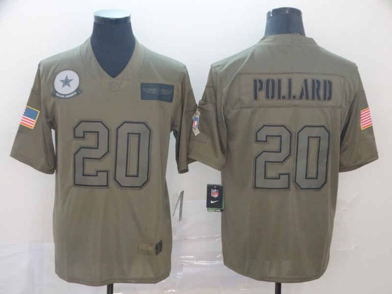 Men's Dallas Cowboys Tony Pollard #20 Brown Game Jersey