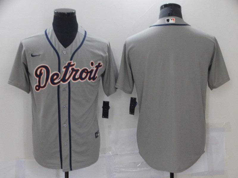 Men's Detroit Tigers Gray Blank Replica Jersey