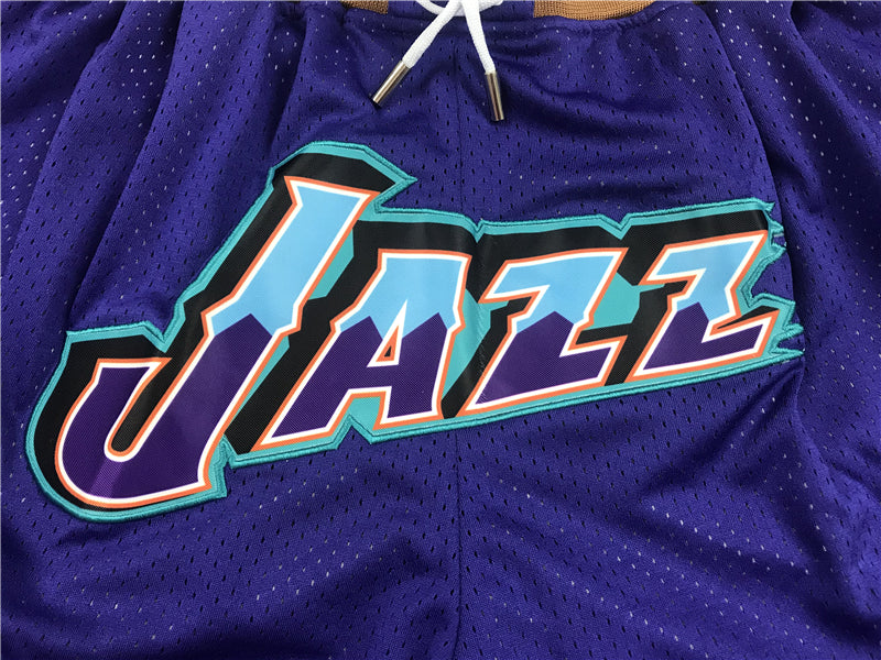 Men's Utah Jazz Purple 1996-97 Hardwood Classics Basketball Shorts