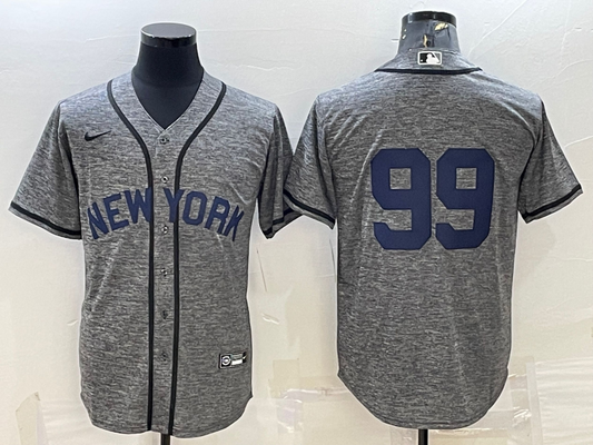 Men's New York Yankees Aaron Judge #99 Gray Replica Game Name Jersey