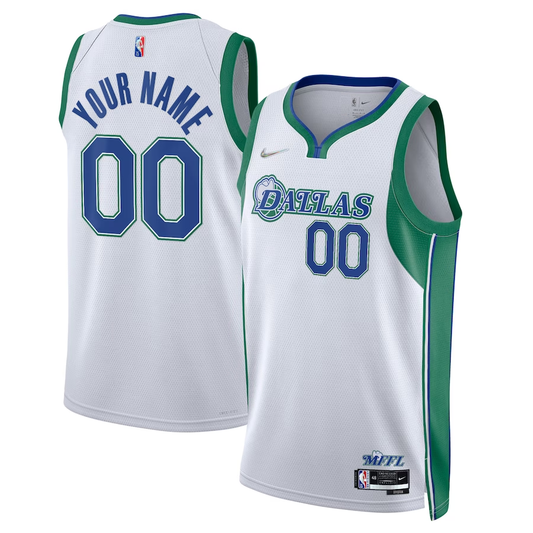 Men's Dallas Mavericks White 2021/22 Swingman Custom Jersey - City Edition