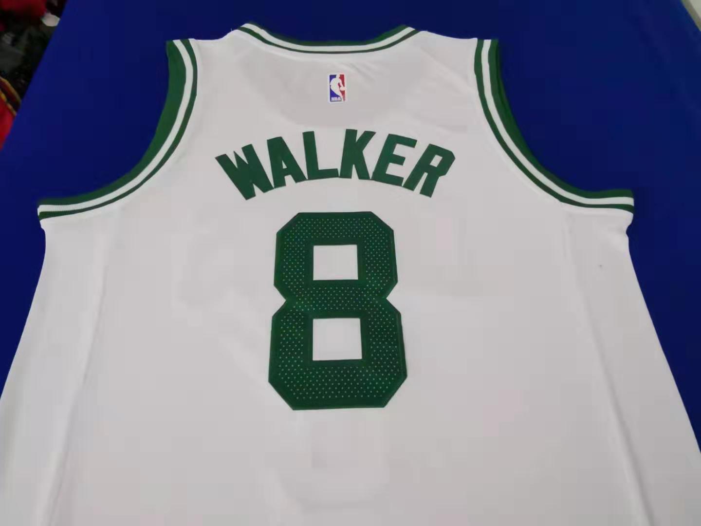 Men's Boston Celtics Kemba Walker #8 NBA White Game Jersey