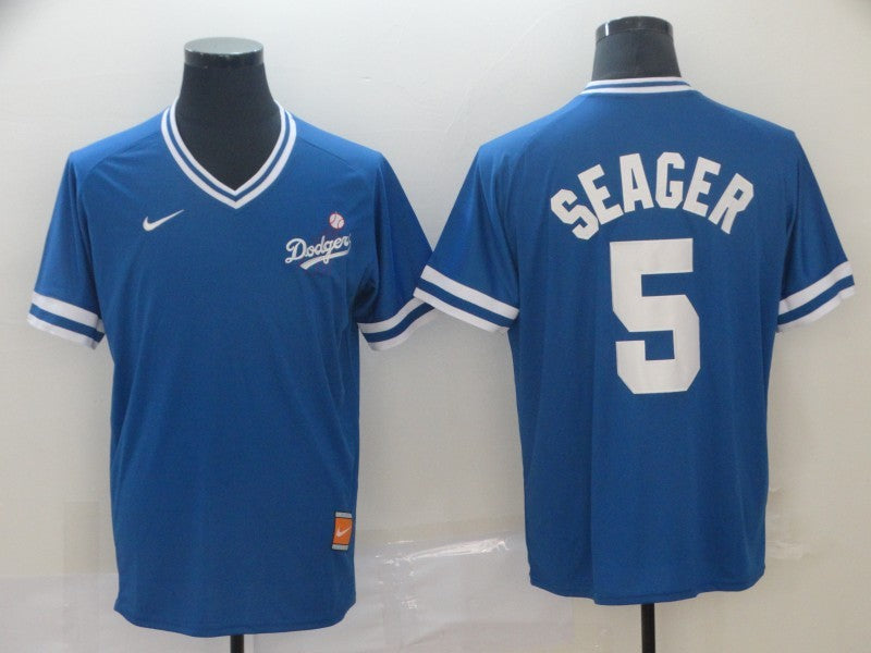 Men's Los Angeles Dodgers Corey Seager #5 Blue Game Player Jersey