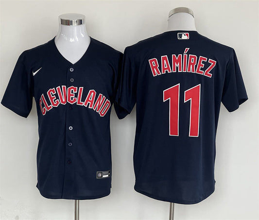 Men's Cleveland Guardians Jose Ramirez Nike Navy Replica Player Jersey