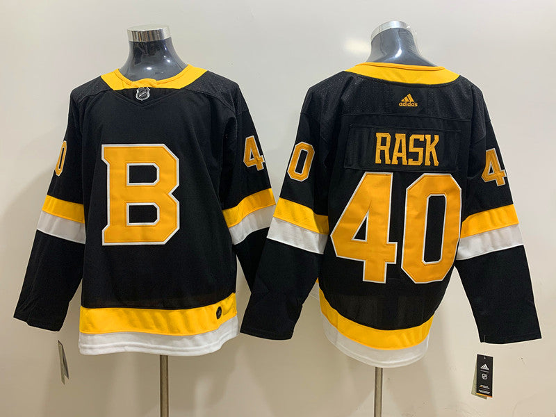 Men's Boston Bruins Tuukka Rask #40 Black Player Jersey