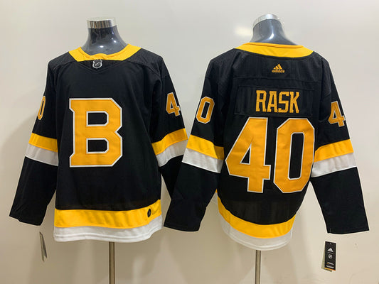 Men's Boston Bruins Tuukka Rask #40 Black Player Jersey