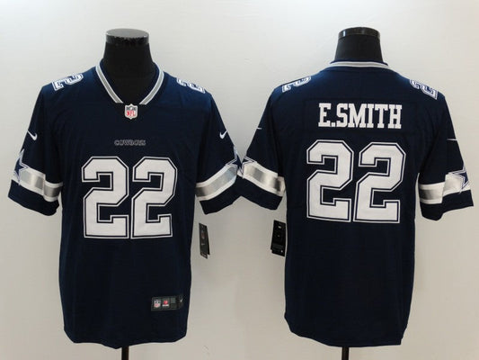 Men's Dallas Cowboys Emmitt Smith #22 Navy Game Player Jersey