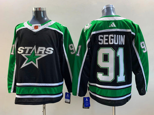 Men's Dallas Stars Tyler Seguin #91 Black Breakaway Player Jersey