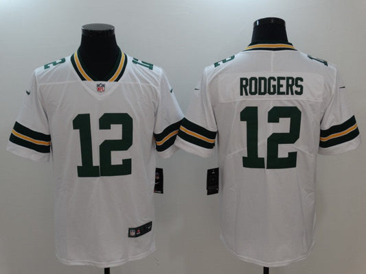 Green Bay Packers #12 Aaron Rodgers Away Game Jersey Men's Size