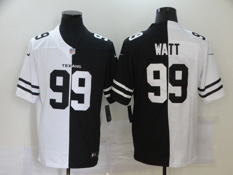 Men's Houston Texans J.J. Watt #99 Black/White Game Jersey