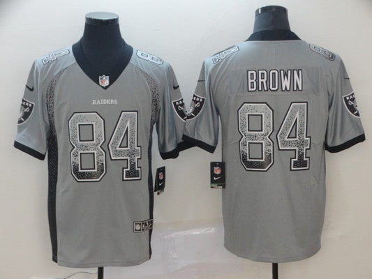 Men's Las Vegas Raiders Antonio Brown #84 Gray Game Jersey