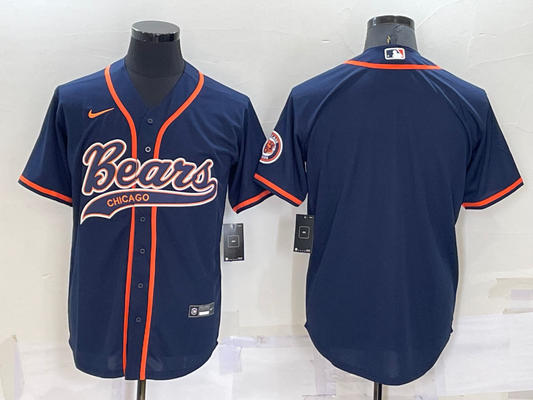 Men's Chicago Bears Navy Blank Jersey