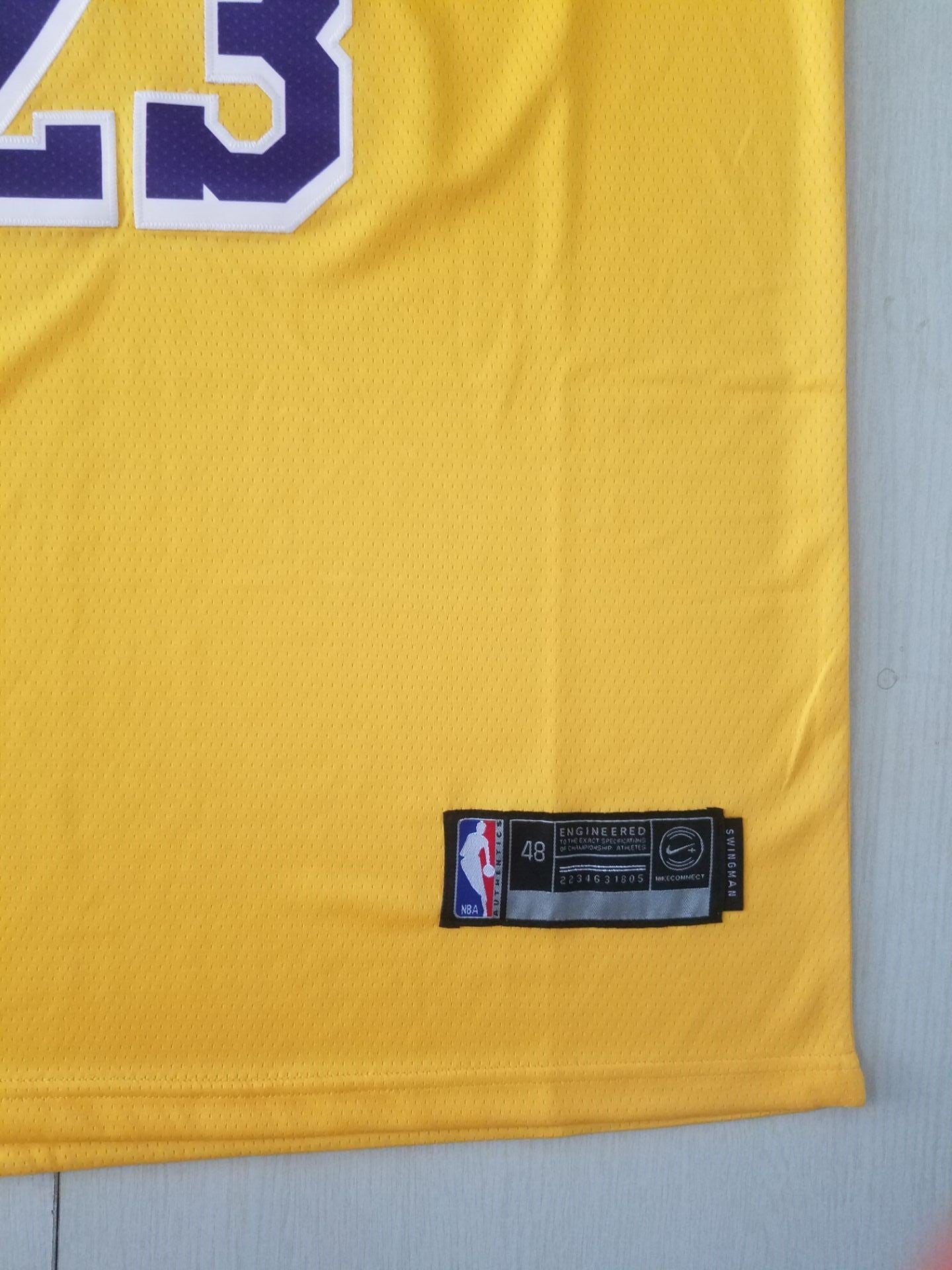 Men's Los Angeles Lakers LeBron James NBA #23 Yellow Swingman Jersey