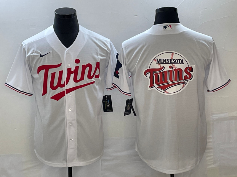 Men's Minnesota Twins White Home Replica Team Jersey