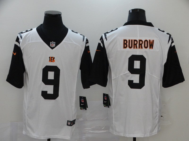 Men's Cincinnati Bengals Joe Burrow #9 White Game Jersey