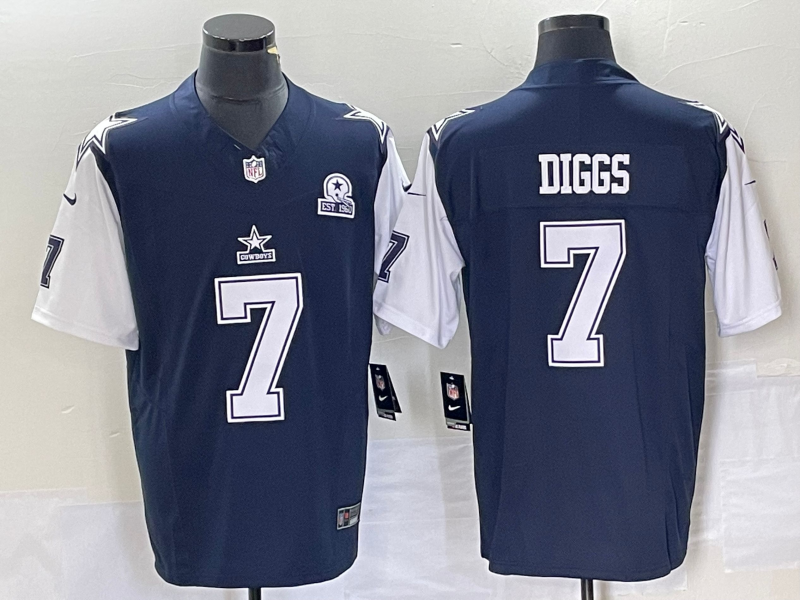 Men's Dallas Cowboys Trevon Diggs #7 Navy Player Jersey