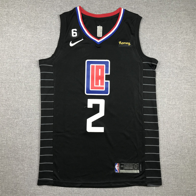 Men's LA Clippers Kawhi Leonard #2 Black 2022/23 Statement Edition Swingman Jersey