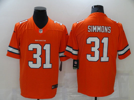 Men's Denver Broncos Justin Simmons #31 Orange Game Player Jersey