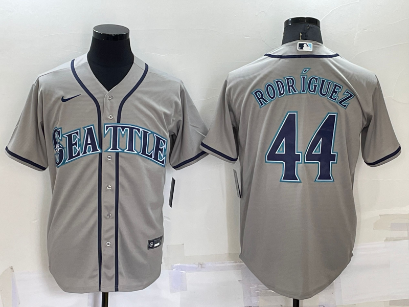 Men's Seattle Mariners Julio Rodriguez #44 Gray Replica Baseball Jersey