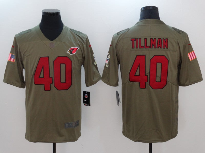 Men's Arizona Cardinals Pat Tillman #40 Brown Player Game Jersey