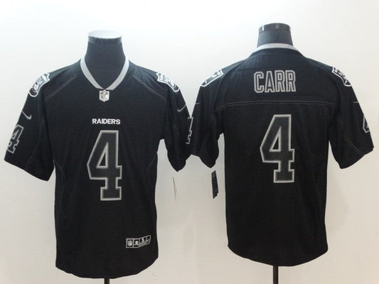 Men's Las Vegas Raiders Derek Carr #4 Black Game Player Jersey