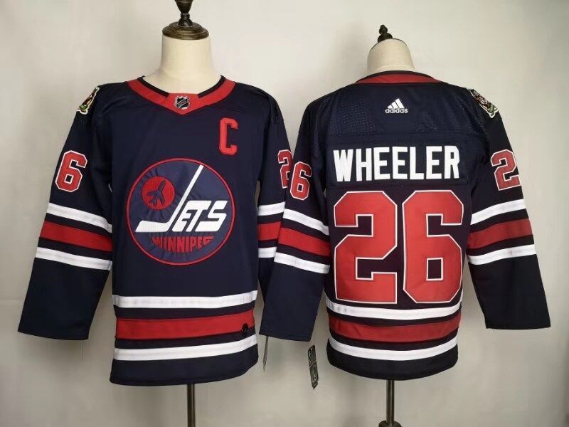 Men's Winnipeg Jets Blake Wheeler #26 Navy Home Breakaway Player Jersey