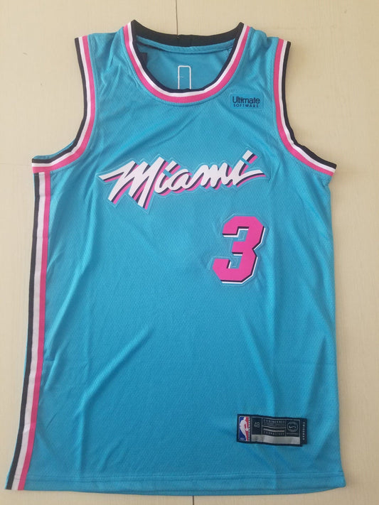 Men's Miami Heat Dwyane Wade #3 Blue Swingman Player Jersey