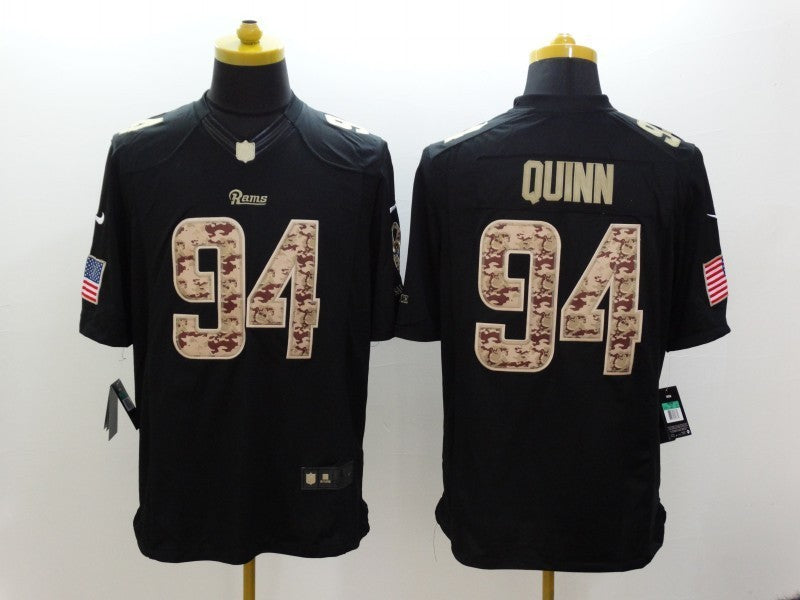 Men's Los Angeles Rams Robert Quinn #94 Black Player Game Jersey