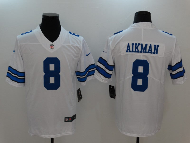 Men's Dallas Cowboys Troy Aikman #8 White Game Jersey