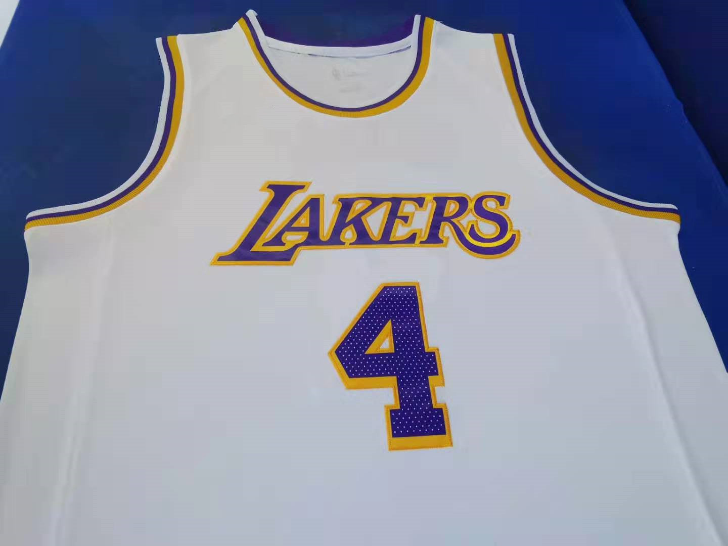 Men's Los Angeles Lakers Alex Caruso #4 NBA White Player Jersey