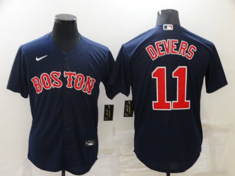 Men's Boston Red Sox Rafael Devers #11 Navy Replica Baseball Jersey