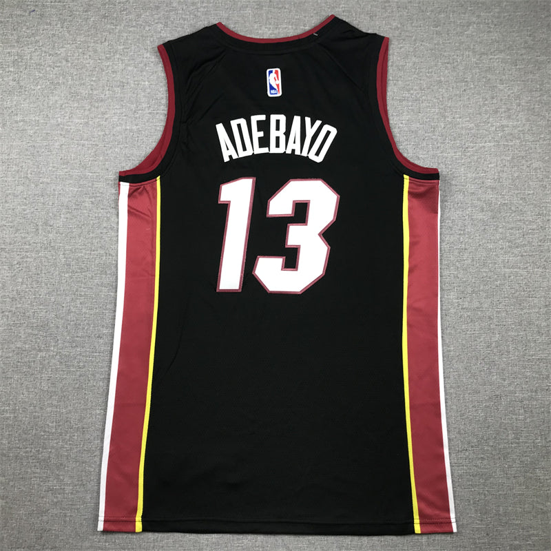 Men's Miami Heat Bam Adebayo #13 Black 2022/23 Fast Break Replica Jersey - Icon Edition