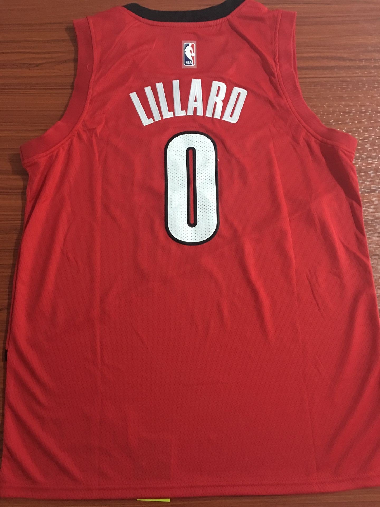 Men's Portland Trail Blazers Damian Lillard #0 NBA Red Swingman Jersey