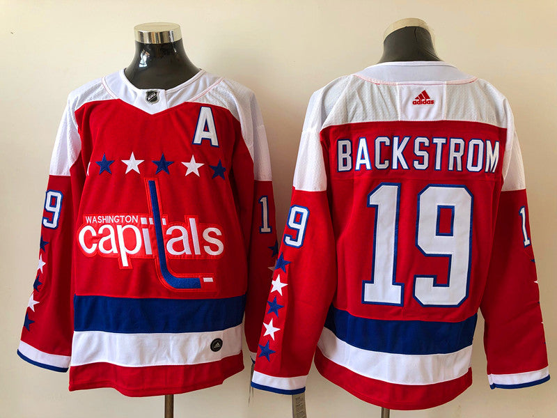 Men's Washington Capitals Nicklas Backstrom #19 Red Home Breakaway Jersey