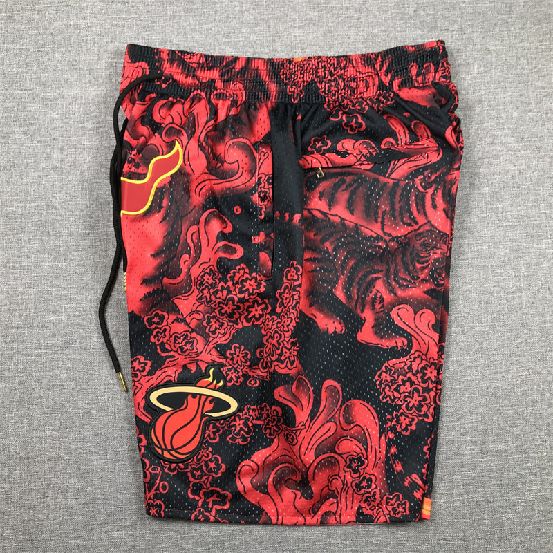 Men's Miami Heat Red Year of the Tiger Edition Pocket Shorts