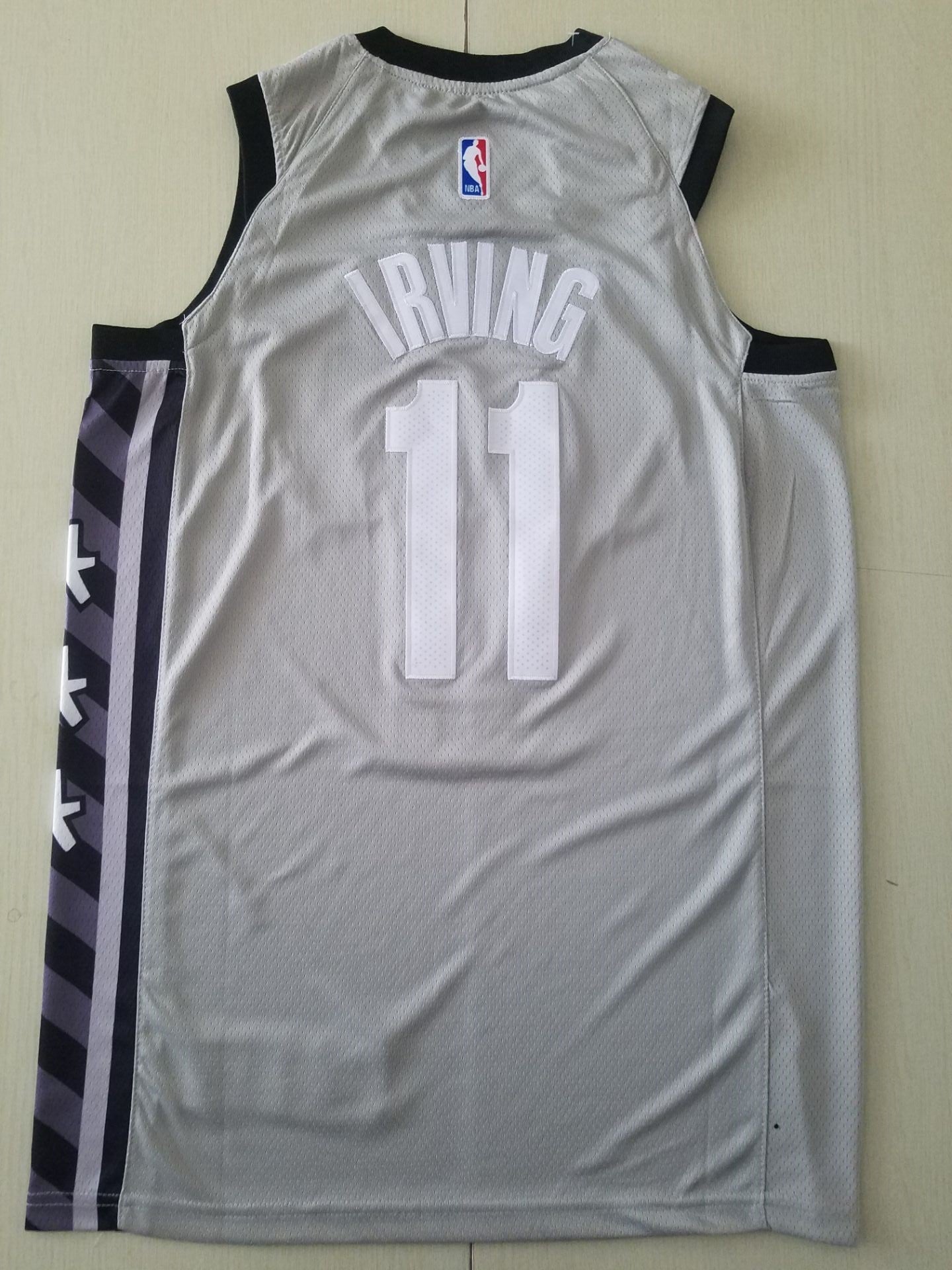 Men's Brooklyn Nets Kyrie Irving Gray 2019 Fast Break Player Movement Jersey