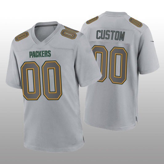 Custom Green Bay Packers Gray Atmosphere Game Jersey Stitched American Football Jerseys