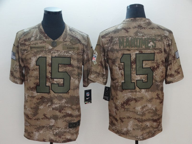 Men's Kansas City Chiefs Patrick Mahomes Camouflage Player Game Jersey