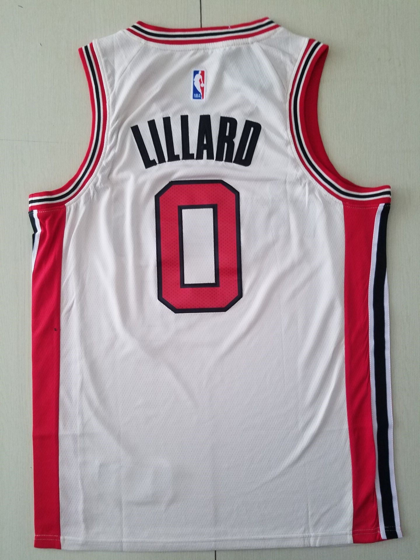 Men's Portland Trail Blazers Damian Lillard #0 NBA White Swingman Jersey