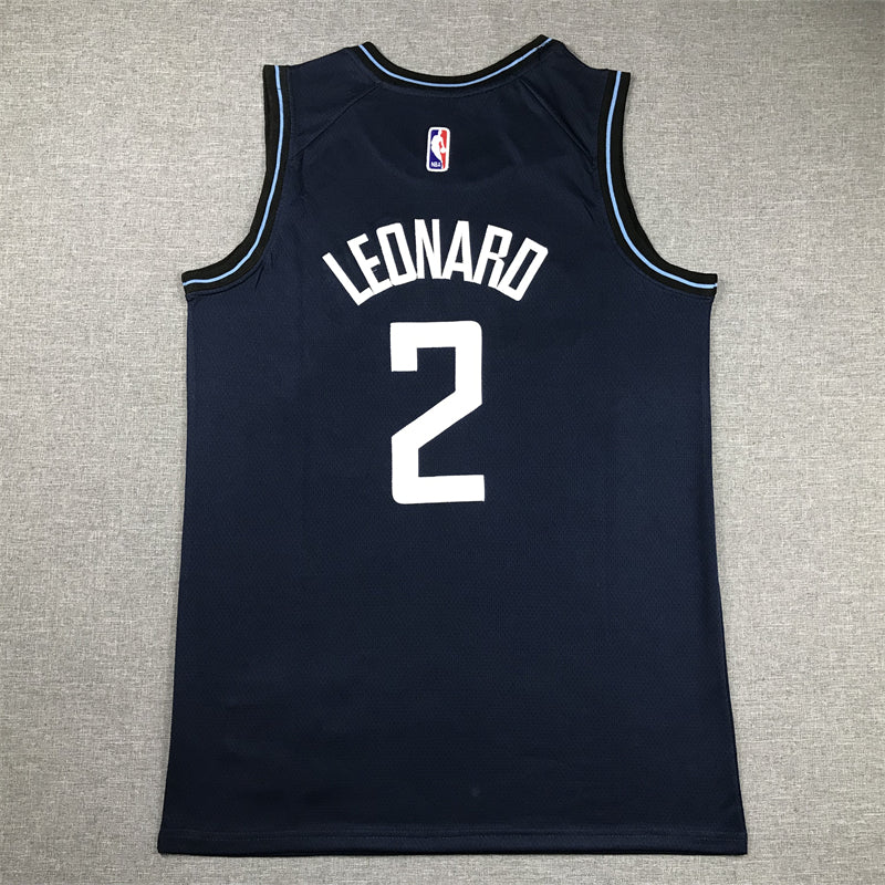 Men's LA Clippers Kawhi Leonard #2 Navy 2023/24 Swingman Jersey - City Edition